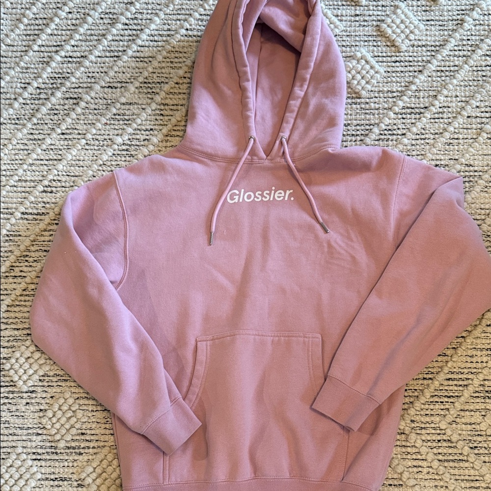Glossier Mauve Hoodie Sweater